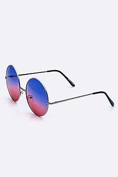 2 Tone Gradient Round Sunglasses