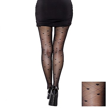 PANTYHOSE STOCKING WITH CRISSCROSS DOT DESIGN  SL1106