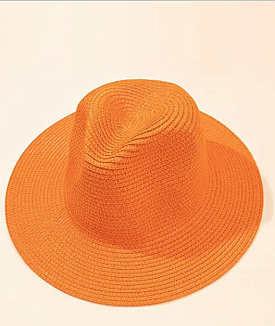 Floppy Brim Straw Panama Fedora Hat