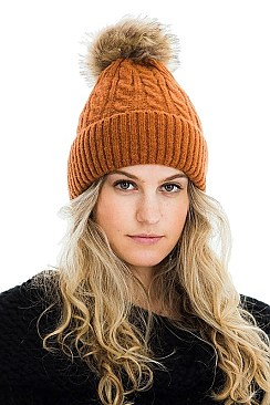 A DOZEN POMPOM CROCHET BEANIES