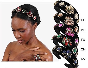 ELEGANT JEWEL HIGH FASHION HEADBAND