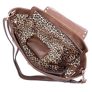 New Leopard Twist Lock Tote