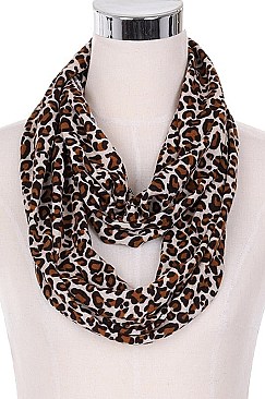 A Dozen Leopard Print Infinity Scarves
