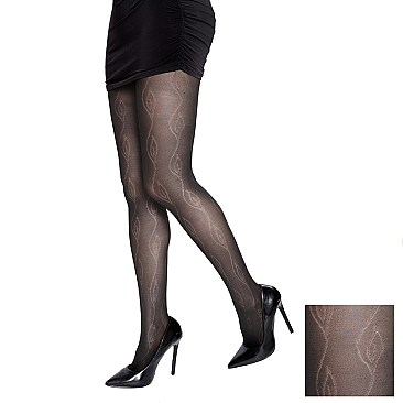 STOCKING WITH DARK GEO PRINT SL1147