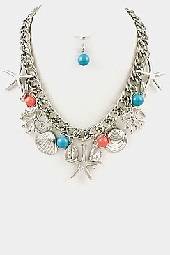 SEA LIFE THEME CHAIN NECKLACE SET