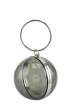 Stylish Ball Shape Clear Clutch