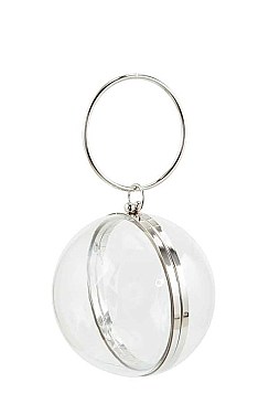 Stylish Ball Shape Clear Clutch