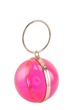 Stylish Ball Shape Clear Clutch