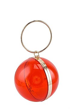 Stylish Ball Shape Clear Clutch