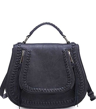 LUXURY KHLOE SADDLE SATCHEL BAG