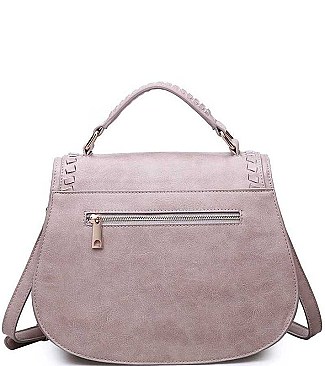 LUXURY KHLOE SADDLE SATCHEL BAG