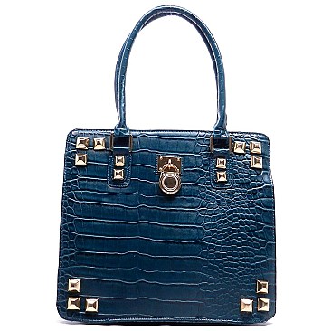 Crocodile Square Office Style Tote