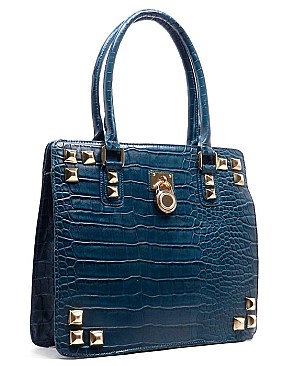 Crocodile Square Office Style Tote