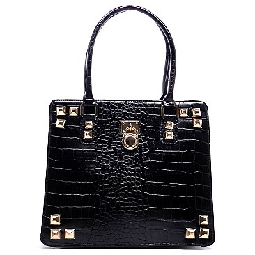 Crocodile Square Office Style Tote