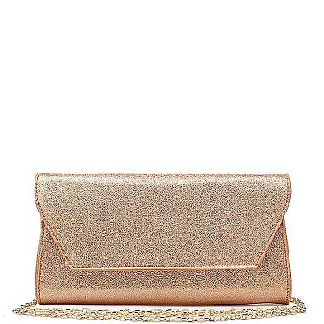 STYLISH VEGAN LEATHER ELECTRA METALLIC CLUTCH JY12285A