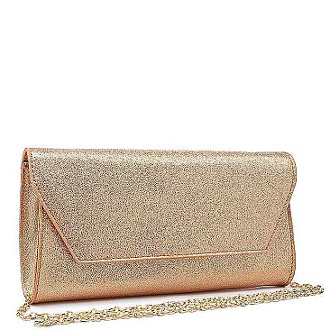 STYLISH VEGAN LEATHER ELECTRA METALLIC CLUTCH JY12285A