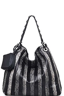 FAUX PYTHON LUXURY AMARA HOBO BAG