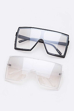 Pack of 12 Square Oversize Clear Lens Optical Glasses