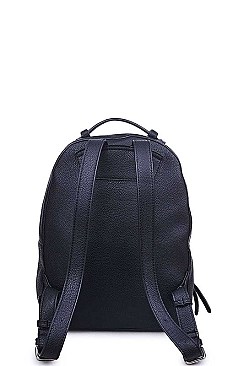 POSH VEGAN LEATHER STUD BORDER LUXURY BACKPACK JY12772