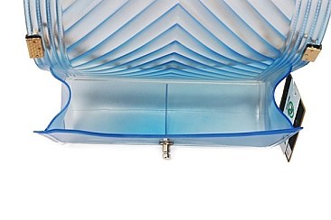 Fashionable Clear Jelly Chevron Shoulder Bag