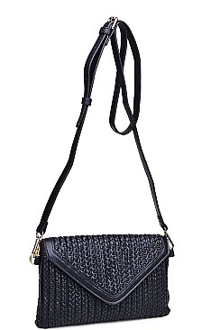 STYLISH TEXTURED VEGAN LEATHER HADLEY CROSSBODY BAG JY12901