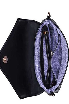 STYLISH TEXTURED VEGAN LEATHER HADLEY CROSSBODY BAG JY12901