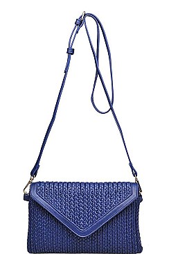 STYLISH TEXTURED VEGAN LEATHER HADLEY CROSSBODY BAG JY12901