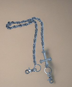 Trendy Cross Pants Chain Belt Chain