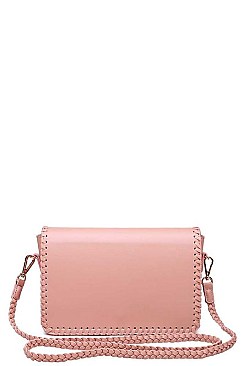 FASHIONABLE ARIEL CROSSBODY BAG WITH BRAIDED LONG STRAP JY-13055ML