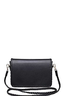 FASHIONABLE ARIEL CROSSBODY BAG WITH BRAIDED LONG STRAP JY-13055ML