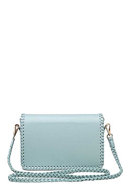 FASHIONABLE ARIEL CROSSBODY BAG WITH BRAIDED LONG STRAP JY-13055ML