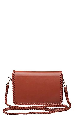 FASHIONABLE ARIEL CROSSBODY BAG WITH BRAIDED LONG STRAP JY-13055ML