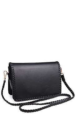 FASHIONABLE ARIEL CROSSBODY BAG WITH BRAIDED LONG STRAP JY-13055ML