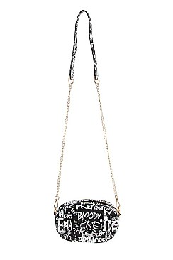 Stylish Graffiti Crossbody Fanny Bag