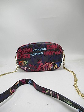 Stylish Graffiti Crossbody Fanny Bag