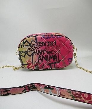 Stylish Graffiti Crossbody Fanny Bag