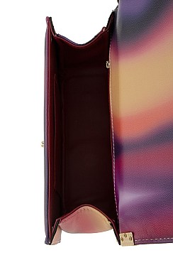 Trendy Tie Dye Rectangular Shoulder Bag