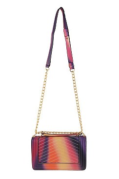 Trendy Tie Dye Rectangular Shoulder Bag