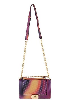 Trendy Tie Dye Rectangular Shoulder Bag