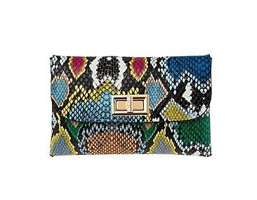 Trendy Rectangular Snake Print Fanny Pack