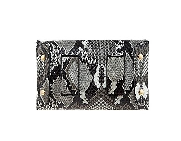 Trendy Rectangular Snake Print Fanny Pack