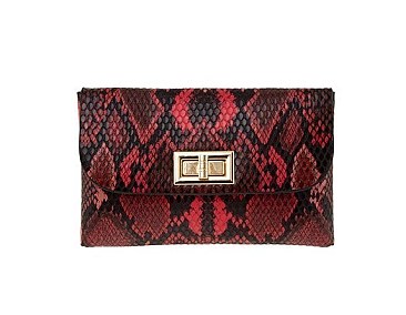 Trendy Rectangular Snake Print Fanny Pack