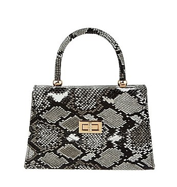Fashion Snake Print Crossbody Bag with Handle