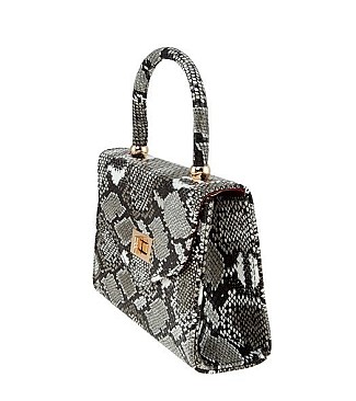Fashion Snake Print Crossbody Bag with Handle
