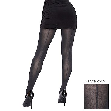 BLACK STOCKING  WITH PINSTRIPE BACK DESIGN SL1371