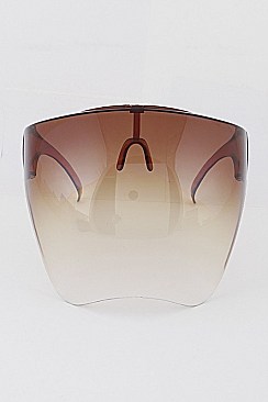 New Bikers Large FACE Shield Gradient Sunglasses