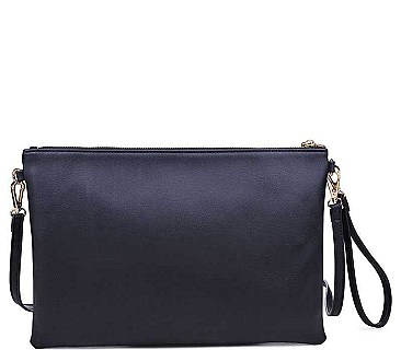 STYLISH MESH VEGAN LEATHER PAPILLON CLUTCH/SLING BAG JY14015