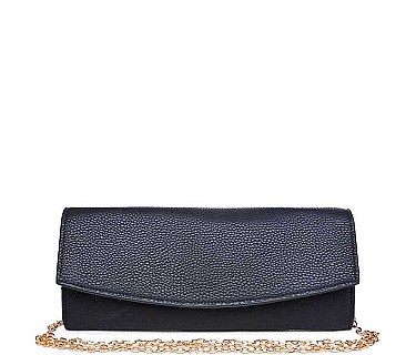 CHIC PEBBLED VEGAN LEATHER PEPPER CLUTCH/SLING BAG JY14036