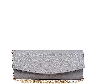 CHIC PEBBLED VEGAN LEATHER PEPPER CLUTCH/SLING BAG JY14036