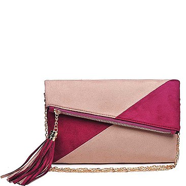 Suede Urban Expressions ONYX CLUTCH BAG
